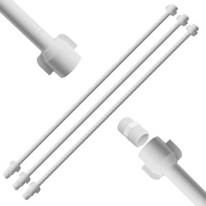 Foto de Engate Mangueira Flexível Para Descarga 60cm X 1/2" Branco |